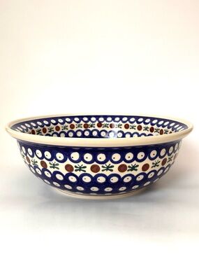 Polish Pottery Handmade Serving Bowl (NWOT)